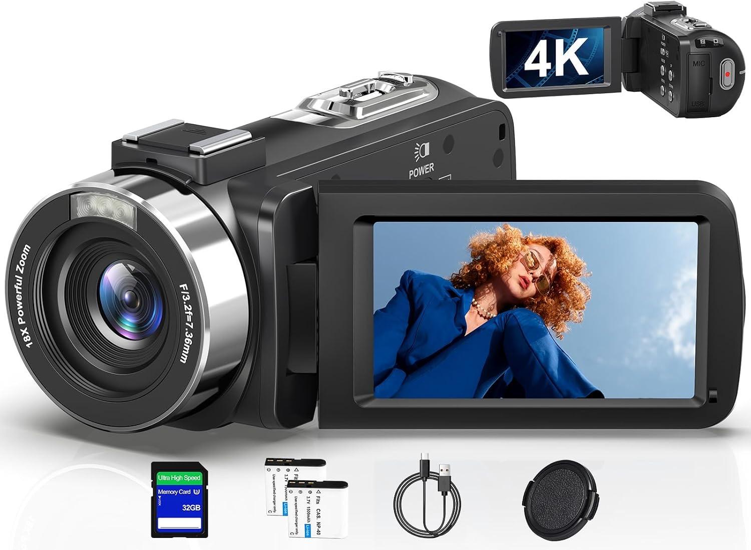 PITIKI 4K-Camcorder Fixfokus