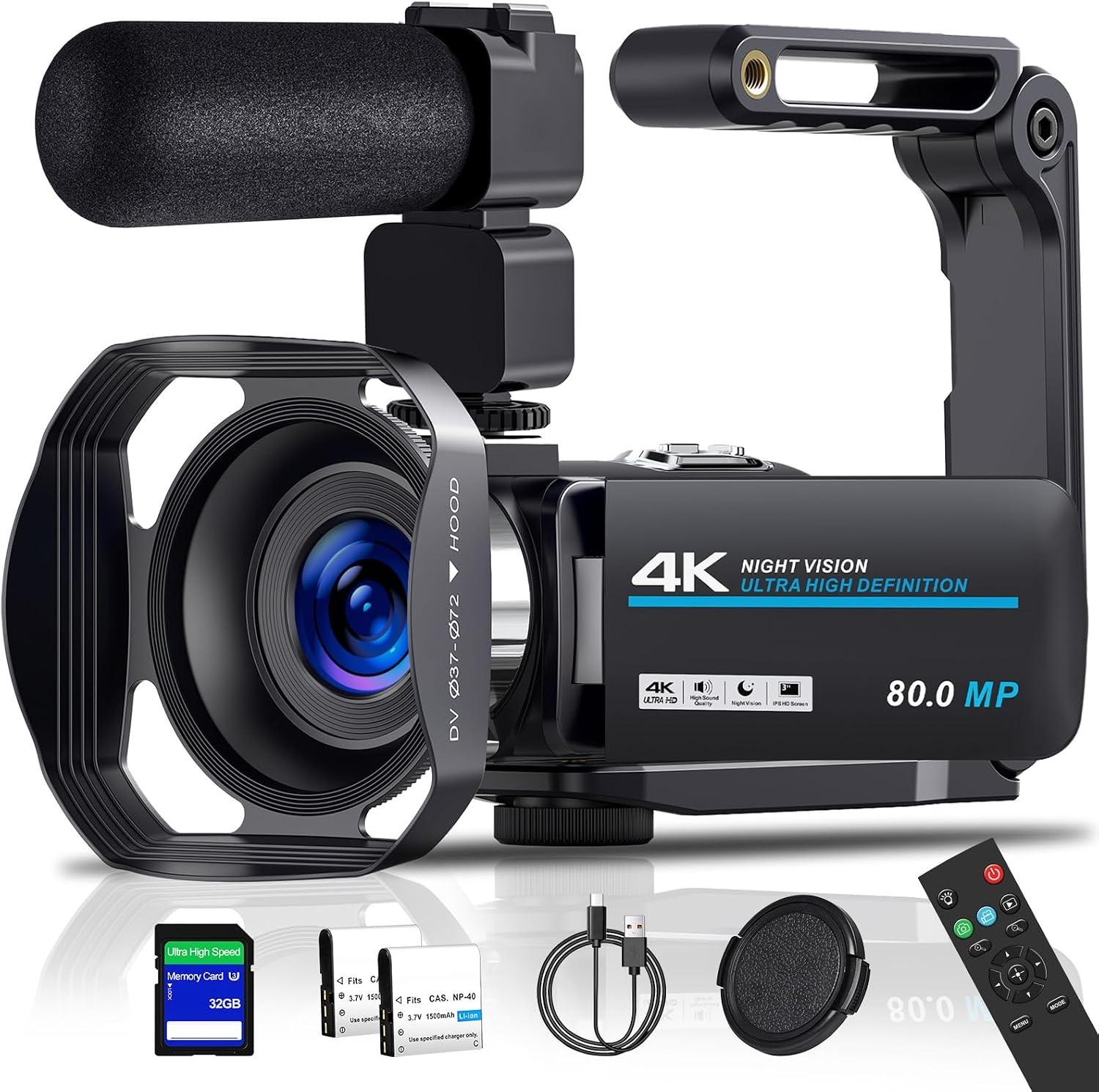 Testsieger PITIKI 4K-Camcorder 80 MP