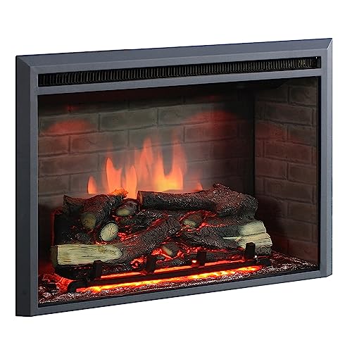 BALDERIA Calida 30" Einbaukamin Schwarz