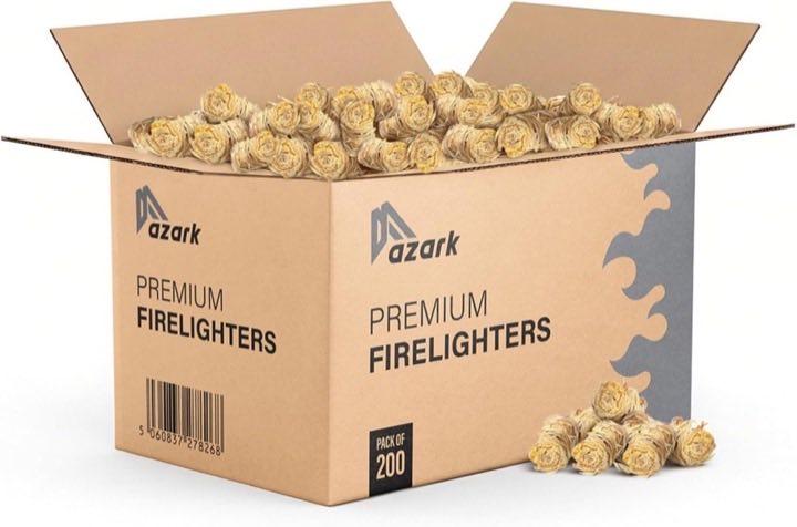 azark Holzwolle-Feueranzünder 200 Stück
