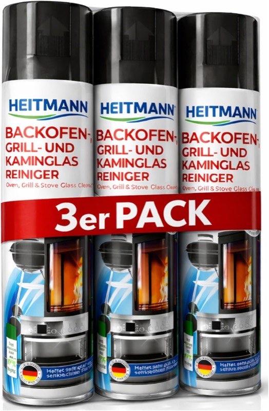 HEITMANN Backofen-, Grill- und Kaminglas Reiniger 3er