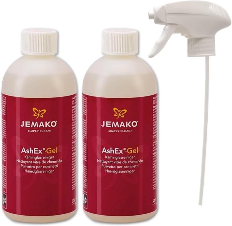 Jemako AshEx Kaminglasreiniger 2 × 500 ml