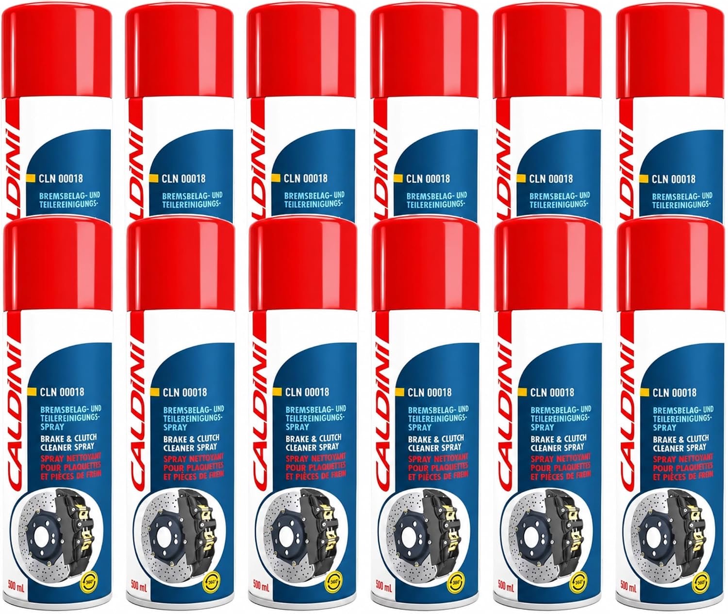 Caldini Bremsenreiniger 12× 500 ml, acetonfrei