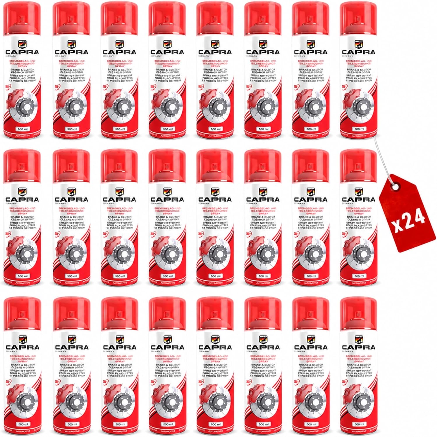 Capra Germany Bremsenreiniger 24× 500 ml, acetonfrei