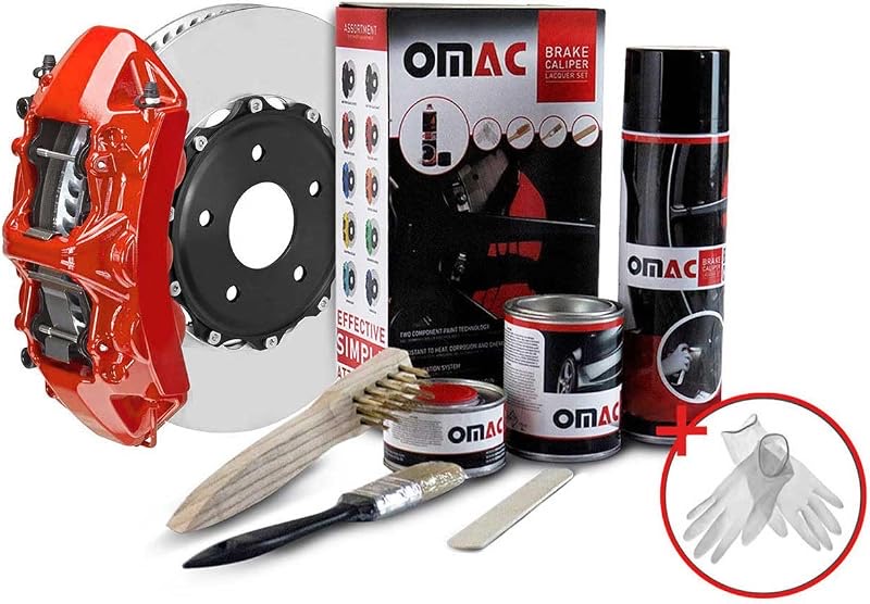 OMAC Bremssattellack-Set Texas Rot glänzend