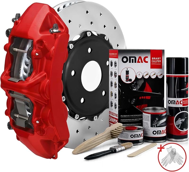 OMAC Bremssattellack-Set Texas Rot matt