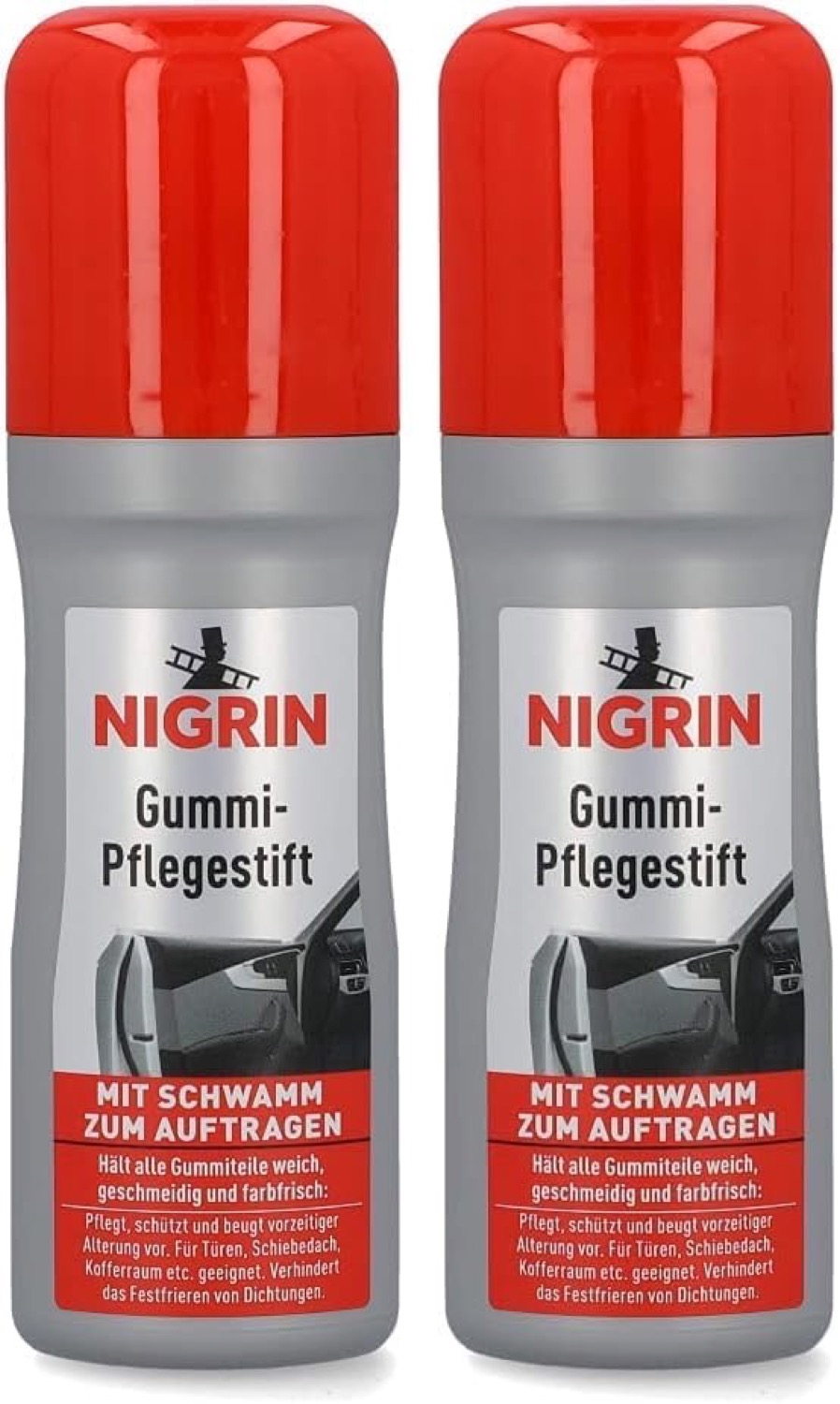 Nigrin NIGRIN Gummi-Pflegestift 75 ml, 2er-Pack