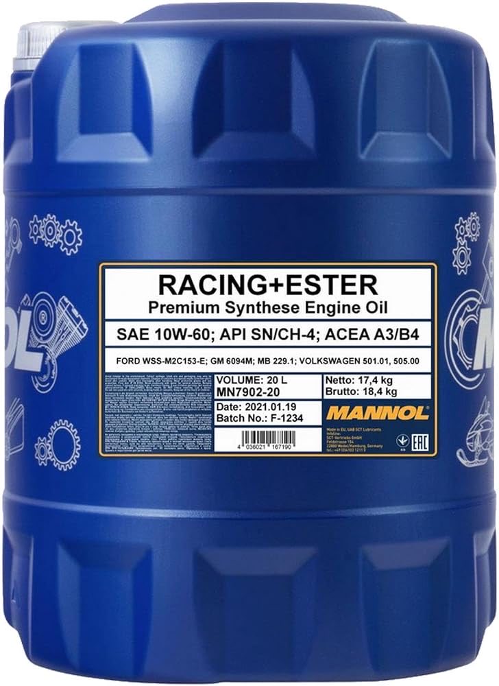 MANNOL 7902 Racing+Ester 10W-60, 20 l