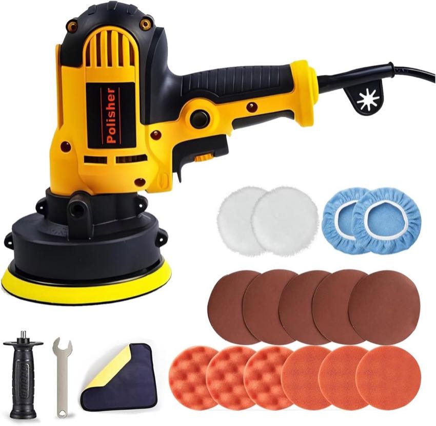 Womaike-Garden 700W Auto Poliermaschine Set, 600–3700RPM, 19 Zubehörteile