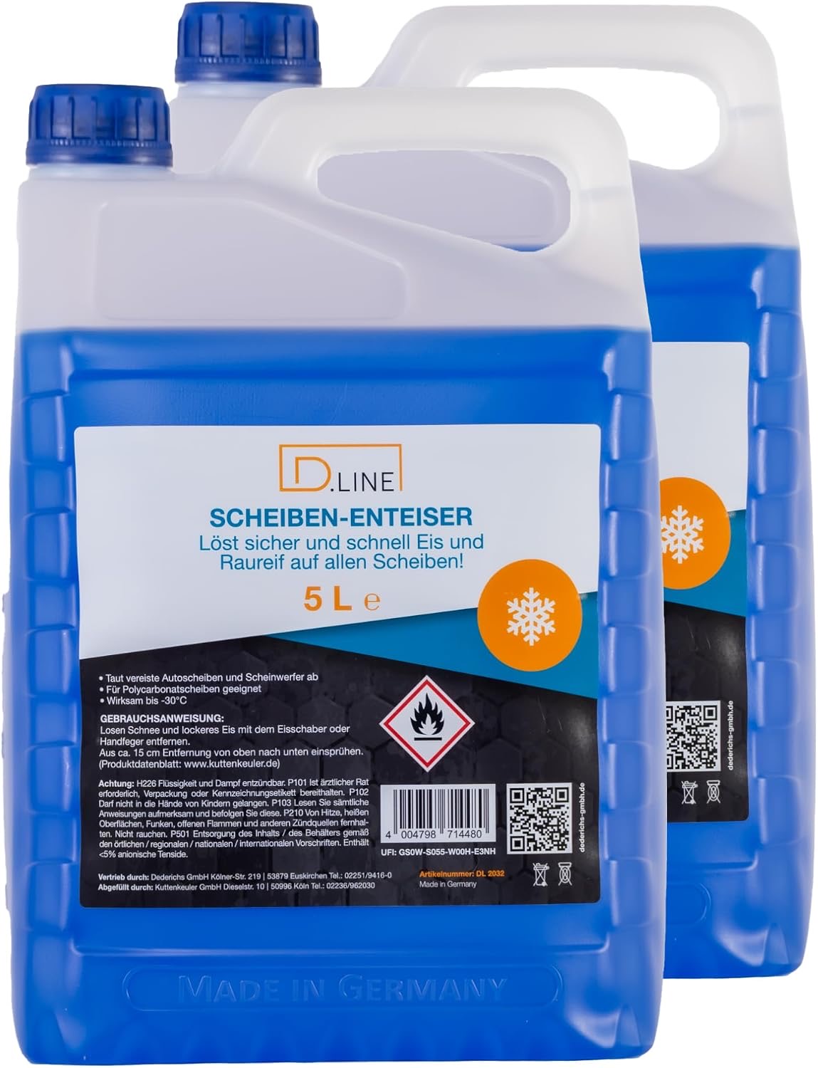 D.LINE Scheibenenteiser, 2 × 5 Liter
