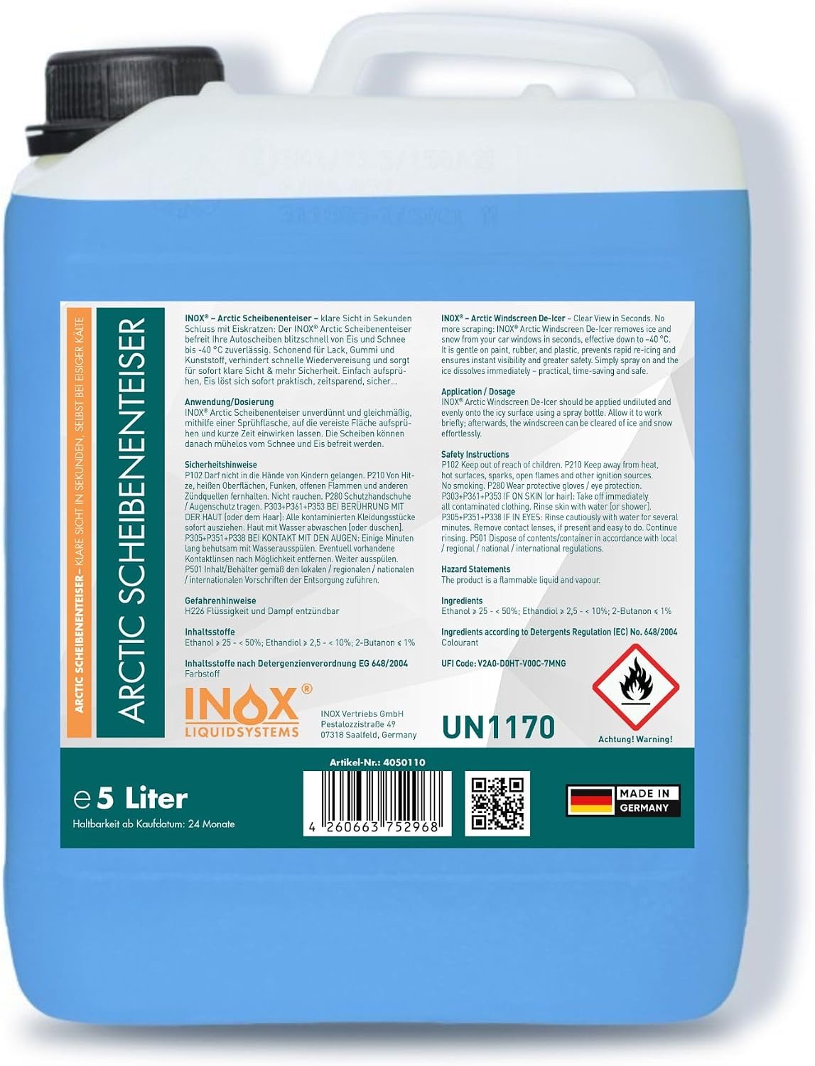 INOX Scheibenenteiser, 5 Liter