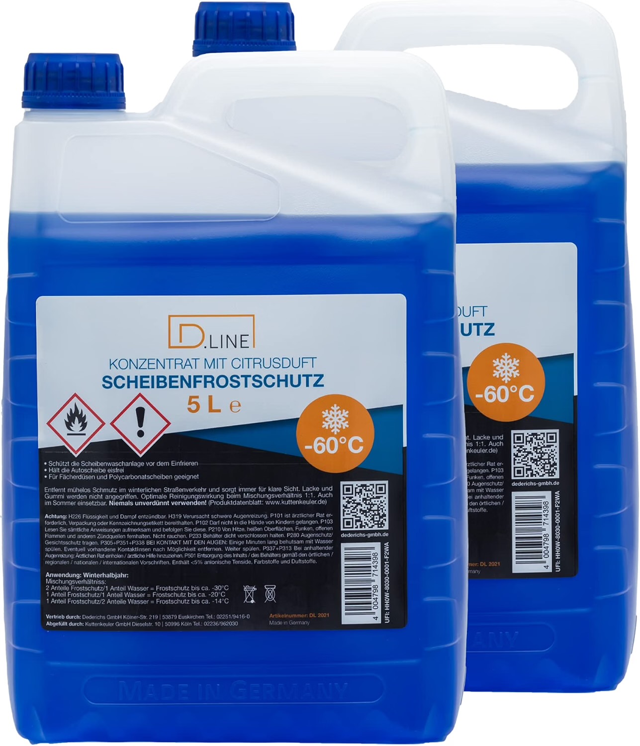 D.LINE D.LINE Premium Scheibenfrostschutz Konzentrat (2x 5 l)