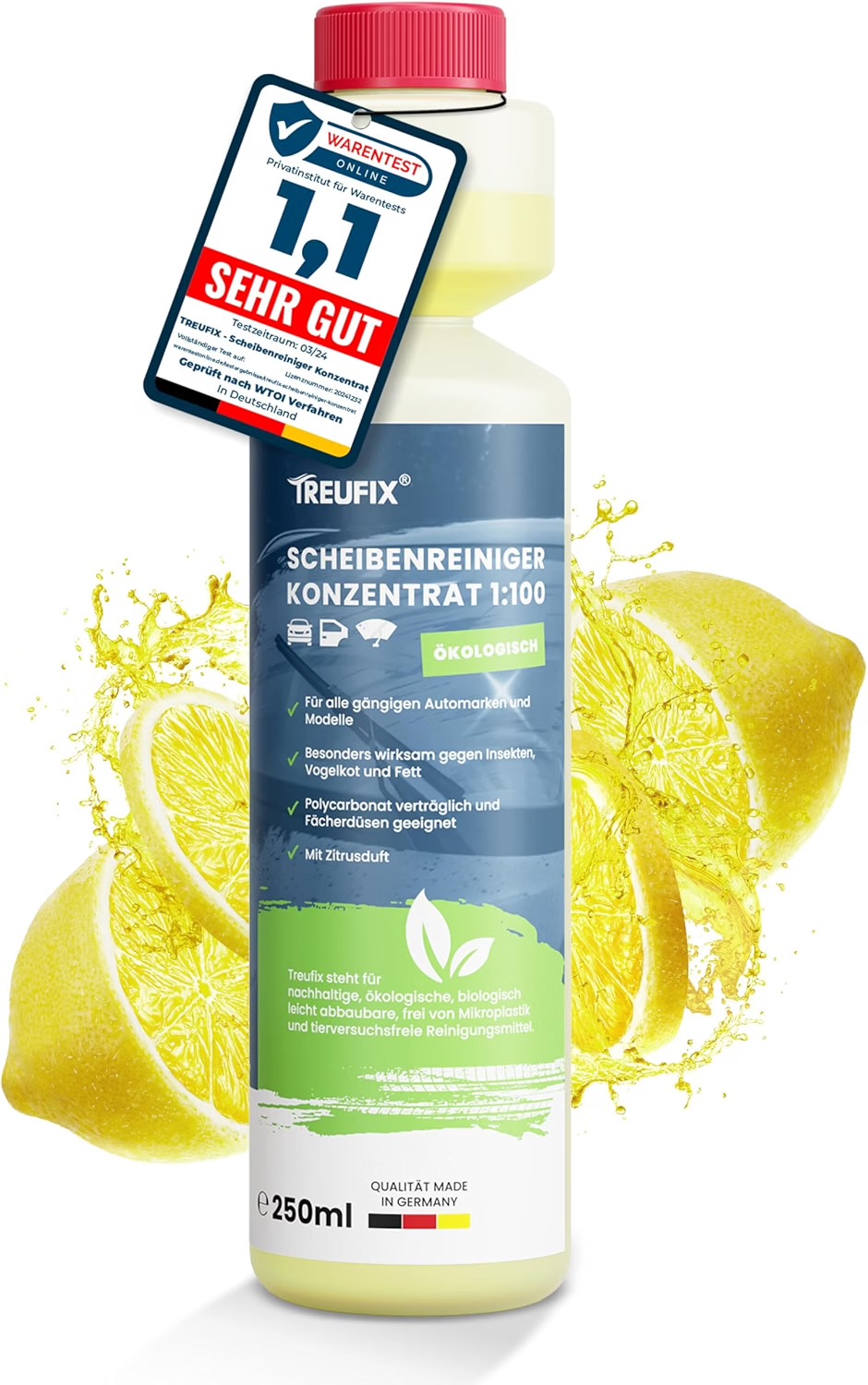 Premium Scheibenwischwasser Konzentrat 1:100 (250 ml)