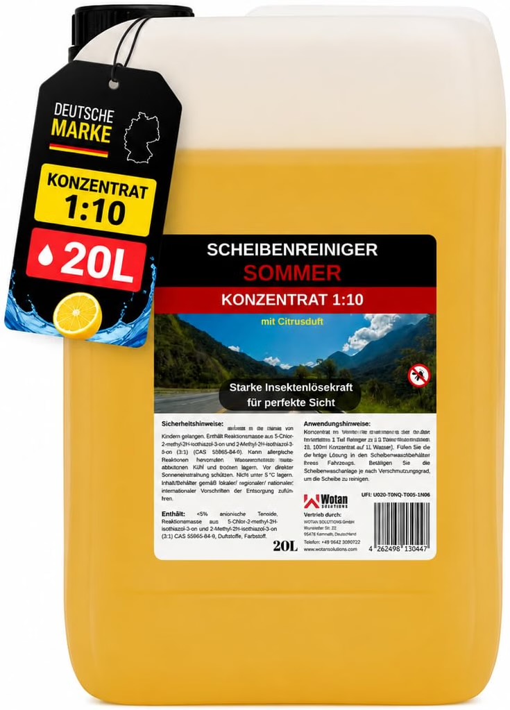 Wotan Scheibenreiniger Konzentrat 1:10 Sommer (20 l)
