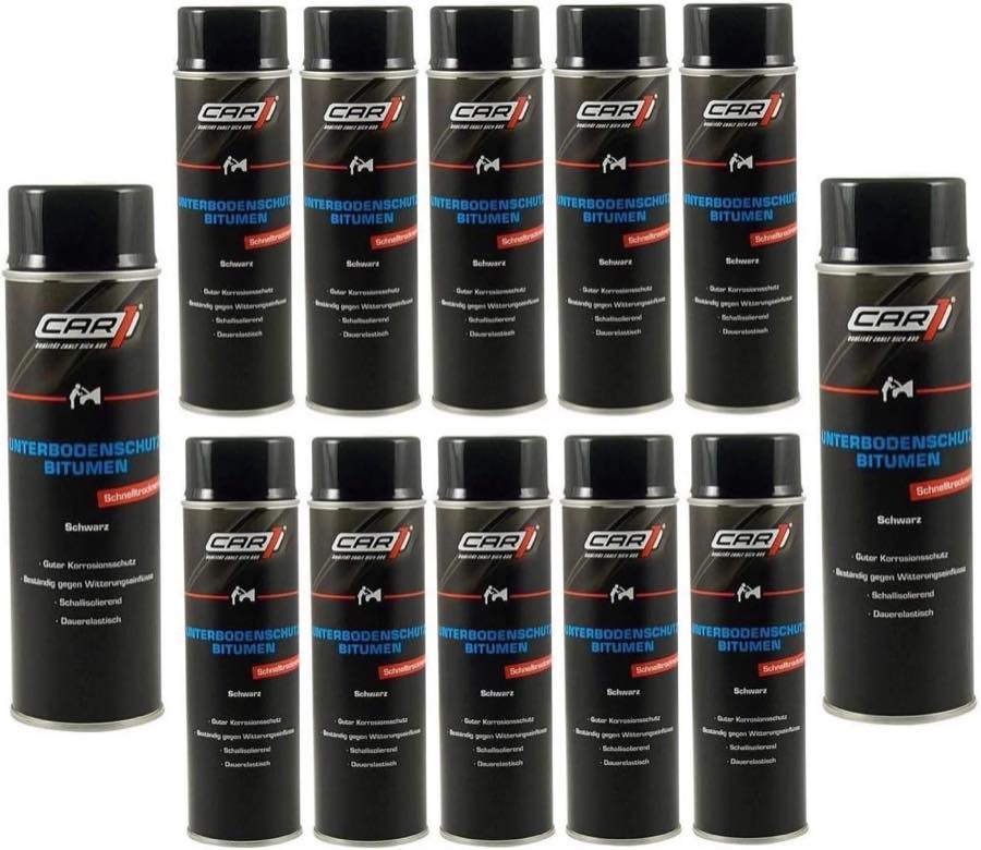 12x 500ml CAR1 Unterbodenschutz Bitumen Versiegelung, UBS, Steinschlagschutz CO 3612