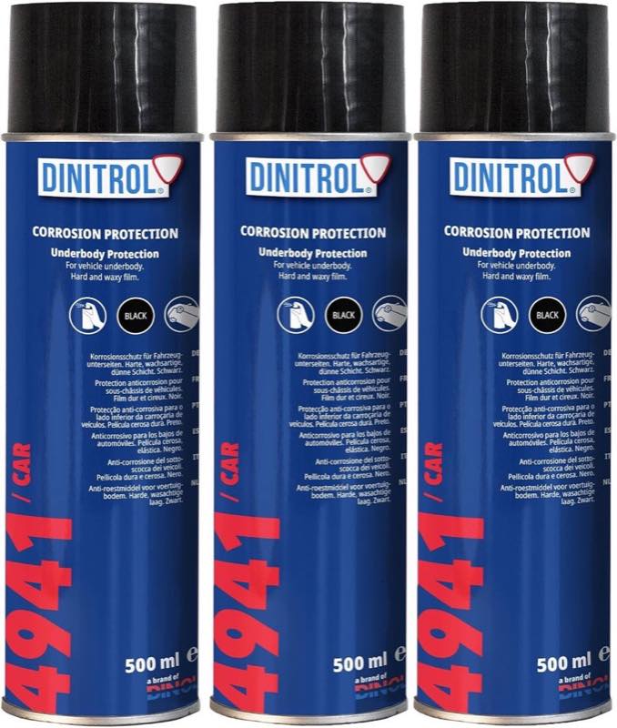 Dinitrol 4941 Unterbodenwachs schwarz, 3× 500 ml