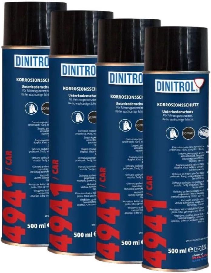 Dinitrol 4941 Unterbodenwachs schwarz, 4× 500 ml