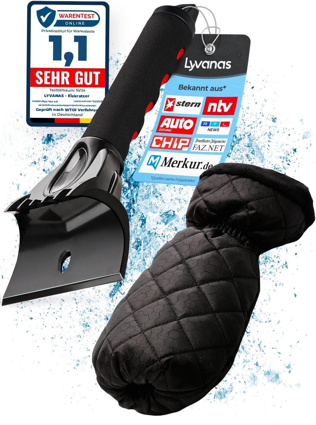 LYVANAS Eiskratzer mit Handschuh EK3