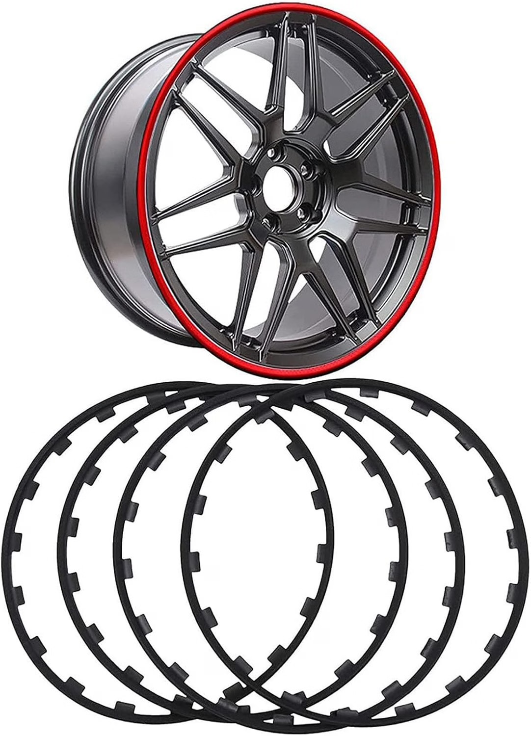 Nylon-Felgenschutzring, schwarz, 21 Zoll