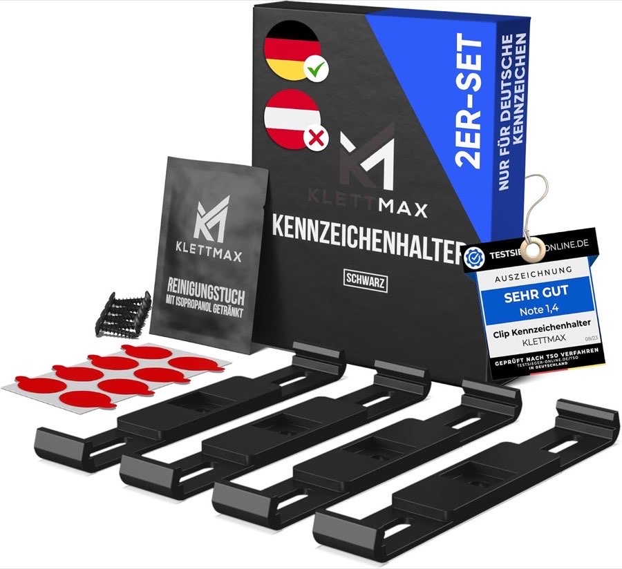 Kennzeichenhalter rahmenlos Produktbild – Testsieger