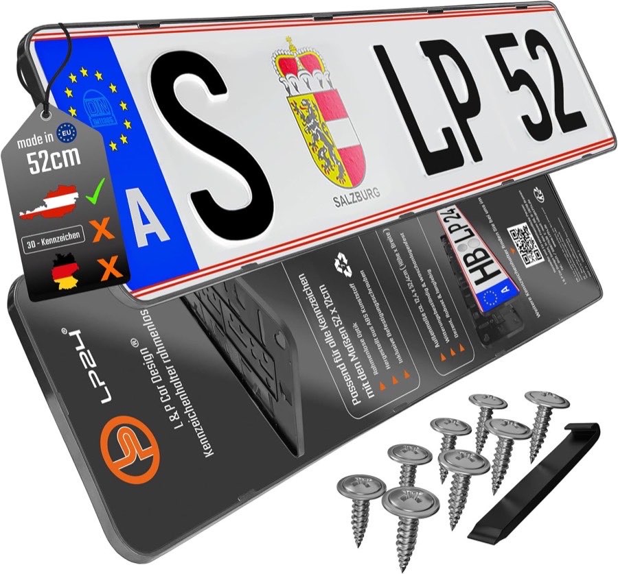 L & P Kennzeichenhalter Österreich 520×120 mm