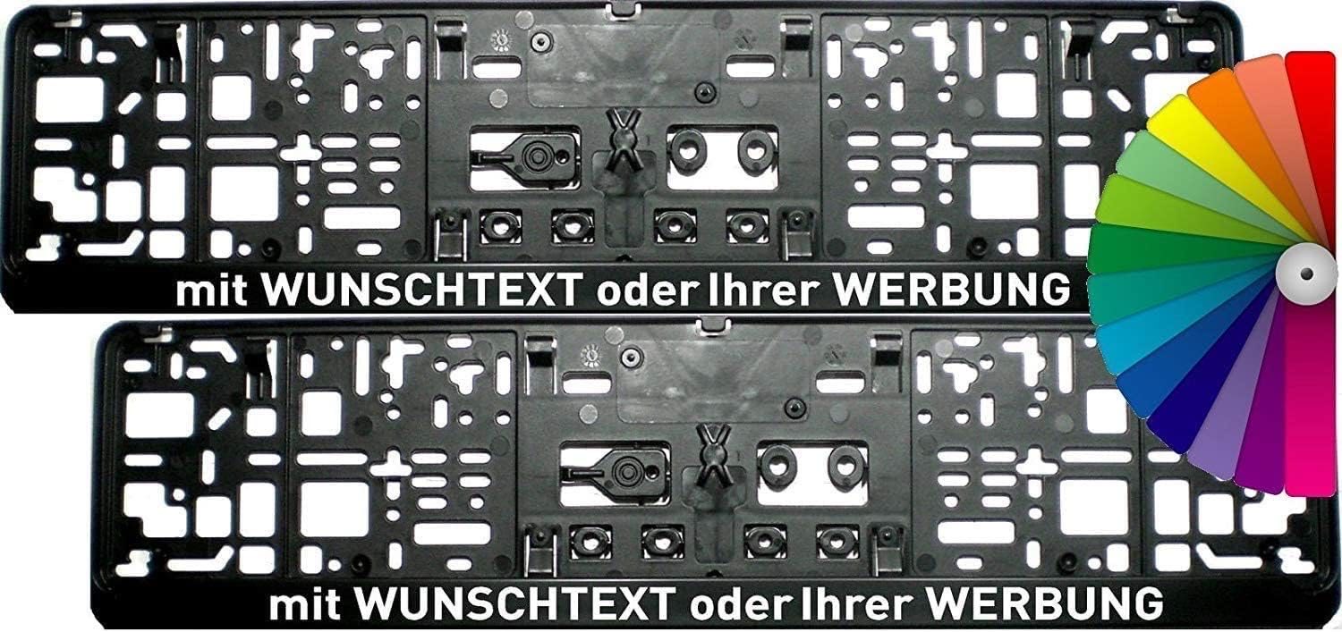 SEEAS Kennzeichenhalter mit Wunschtext, 2er-Set