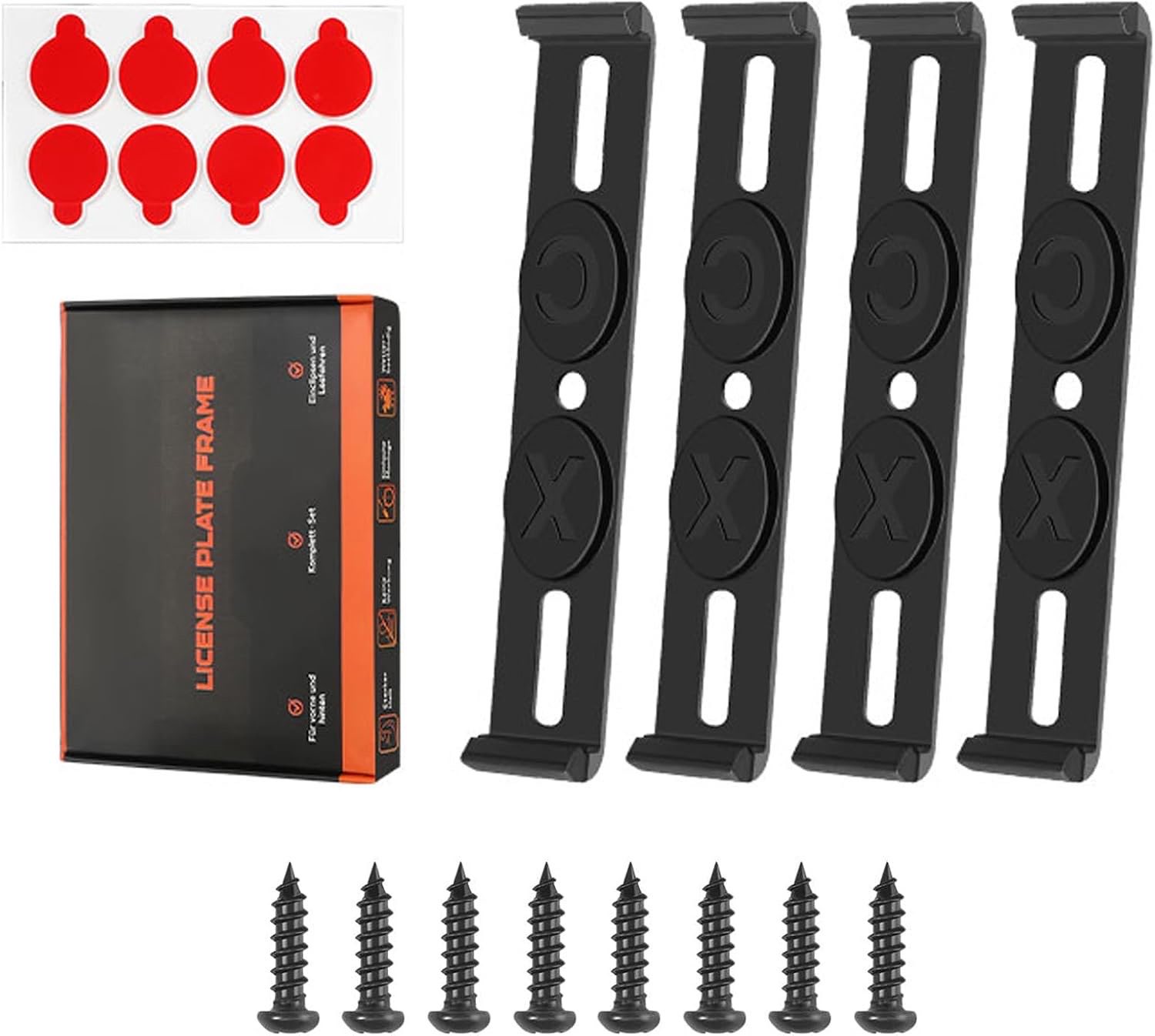 YONGYONGBUY Kennzeichenhalter rahmenlos, 2er-Set
