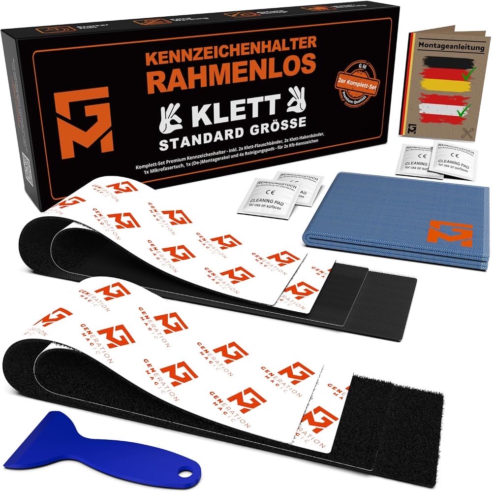 GENMAG Klett-Kennzeichenhalter universell