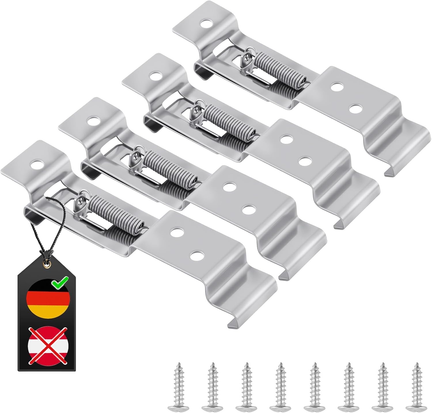 vsshe Edelstahlclips rahmenlos