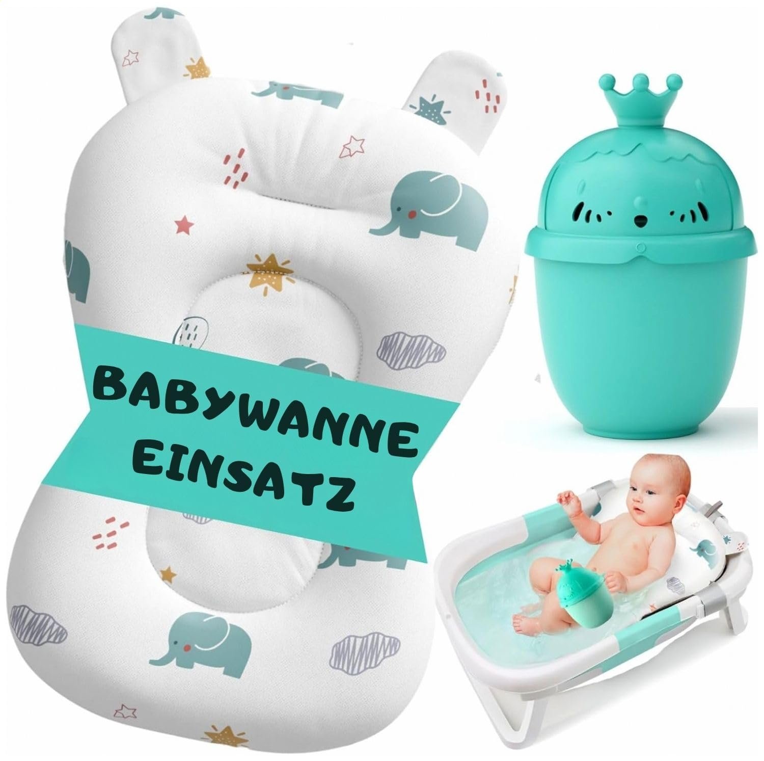 BABYBEBLOO Badekissen Weiß