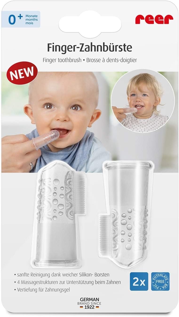reer Finger-Zahnbürste Silikon, 2 Stück
