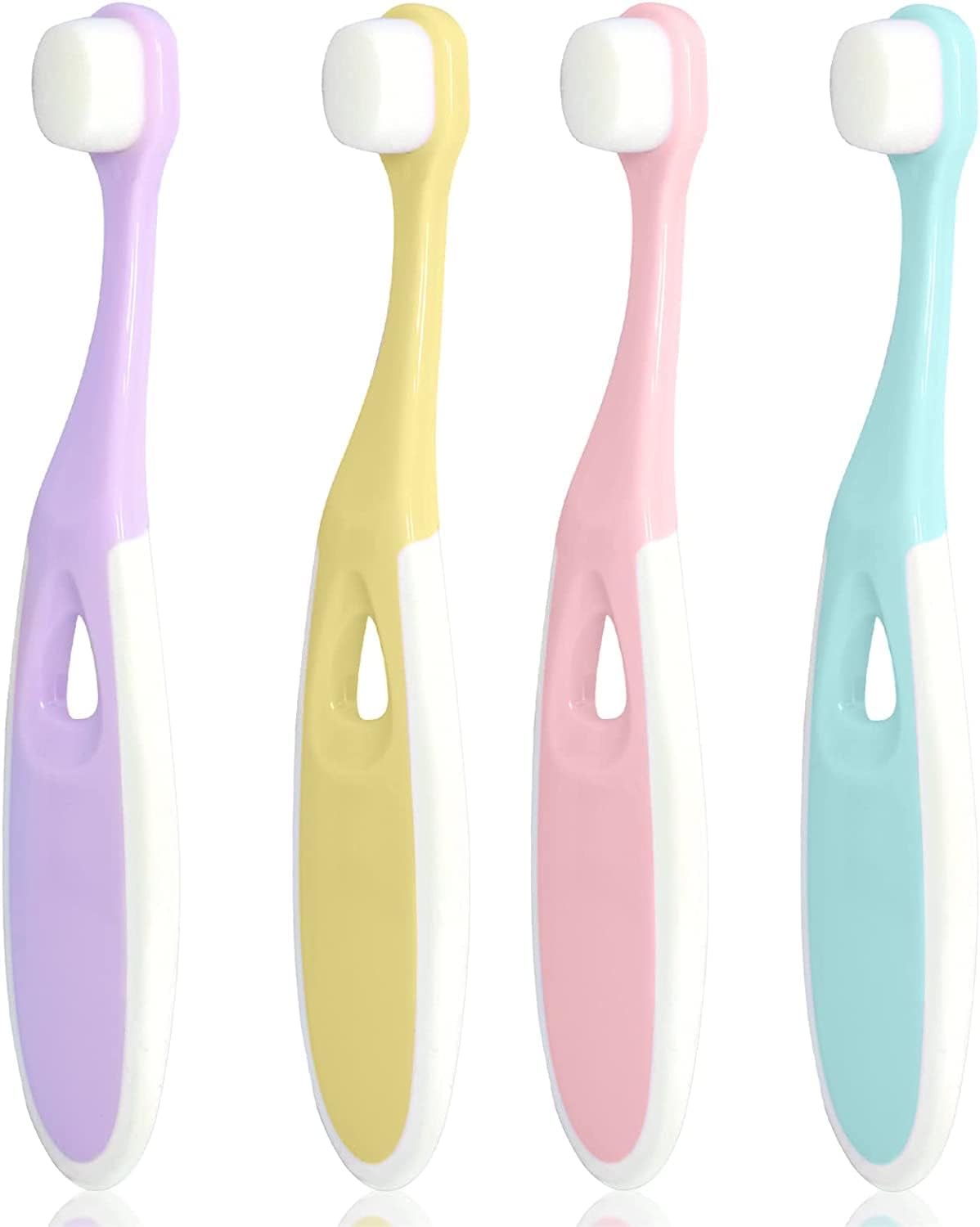 pink elephanty Nano-Zahnbürste, Rosa, 4er