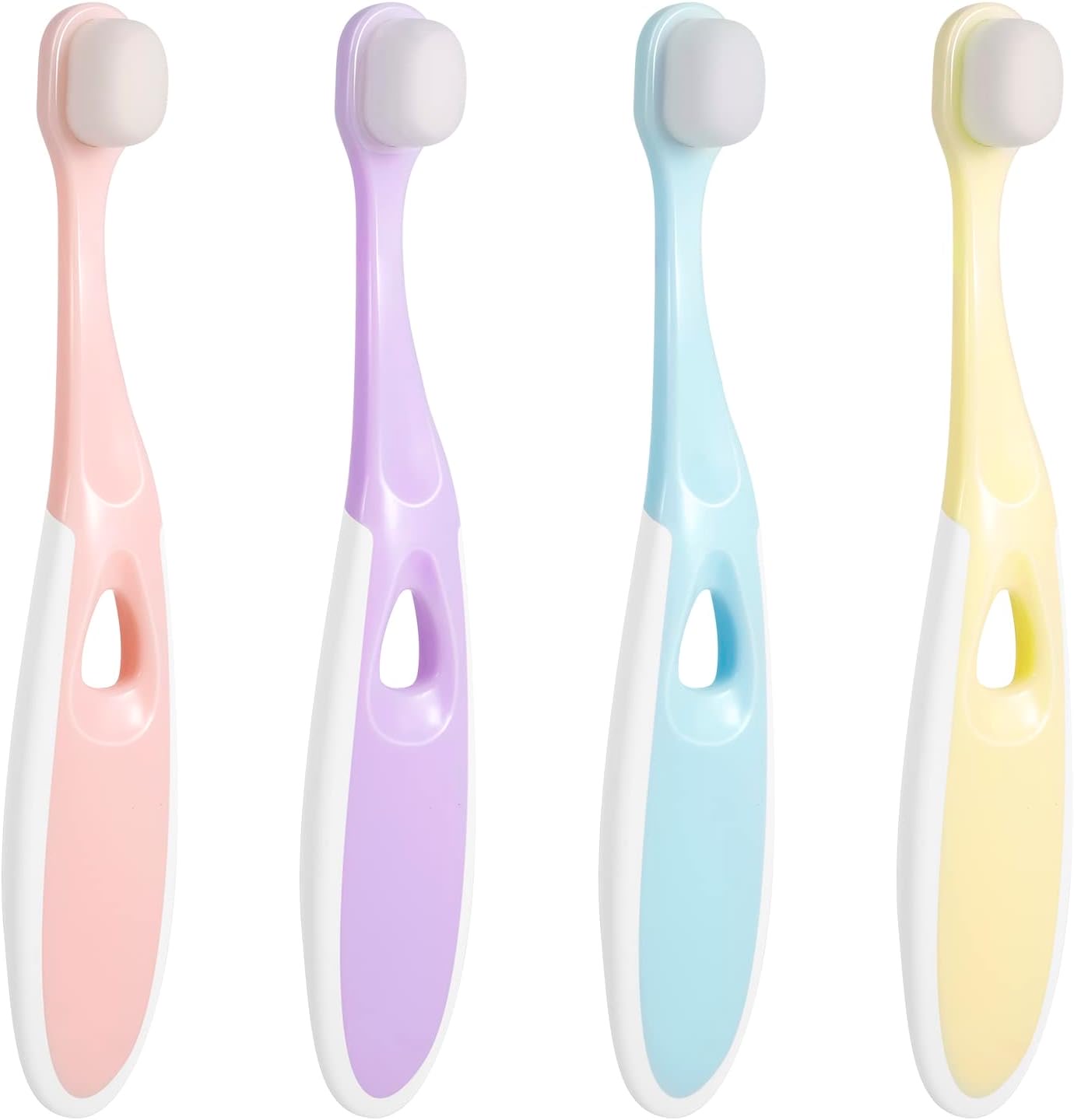 LAOKEAI Nano-Zahnbürste extra weich, 4 Stück
