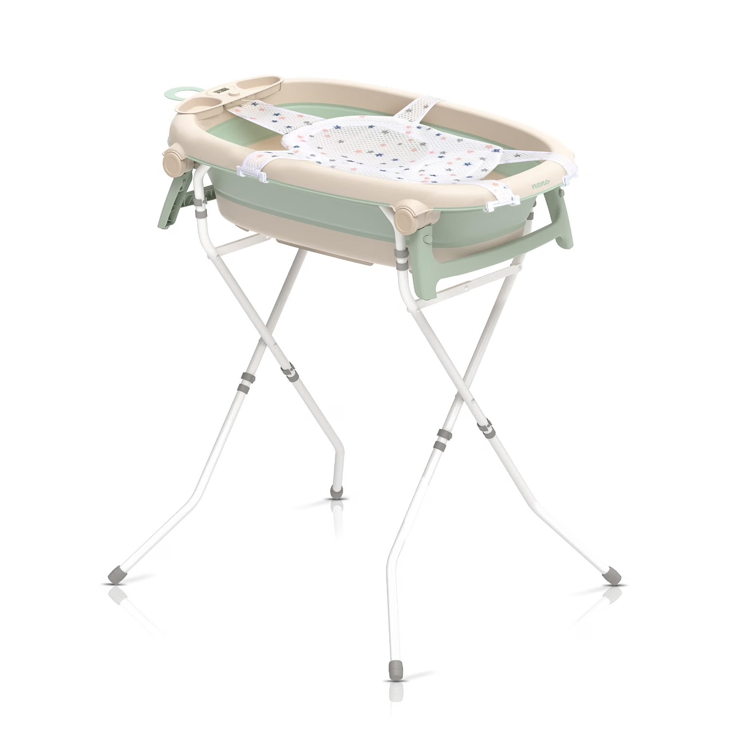 Babybadewanne mit Gestell, faltbar mit Thermometer, Neno Lucy Stand