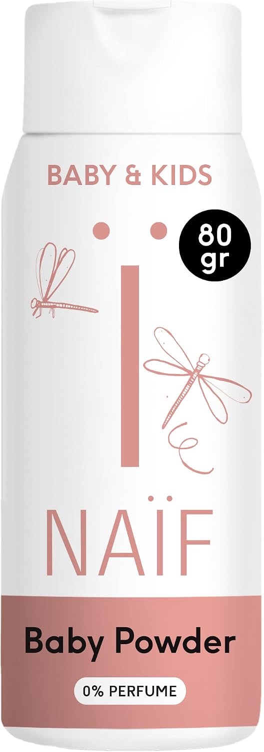 Naïf - Babypuder - 100% natürlich aus Reis hergestellt - Für Neugeborene geeignet - 0% Parfüm - Dermatologisch getestet - Natürlichen Ursprungs