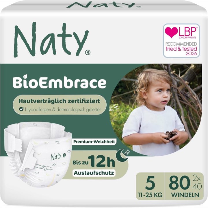 Naty BioEmbrace Größe 5, 80 Stück