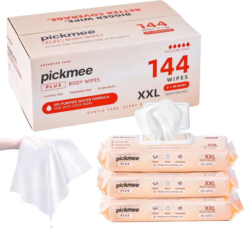 Pickmee Feuchttücher Erwachsene XXL, 25×36 cm