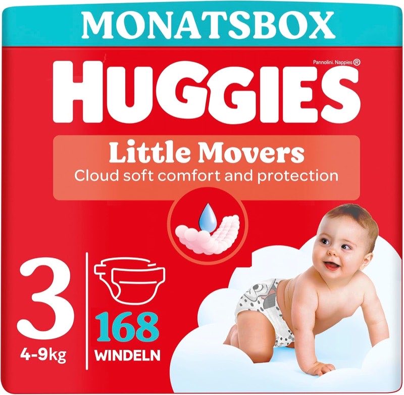 Huggies Huggies Little Movers Größe 3, 168 Stück - Produktbild