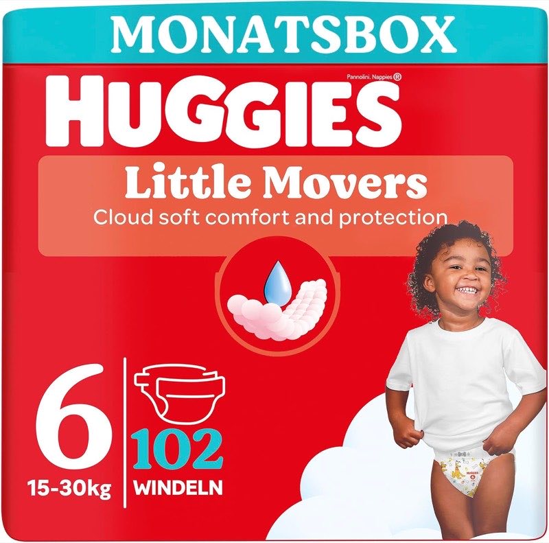 Huggies Little Movers Größe 6, 102 Stück