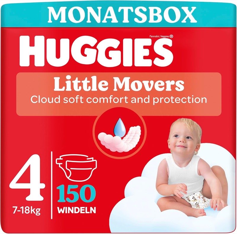 Huggies Huggies Little Movers Größe 4, 150 Stück - Produktbild