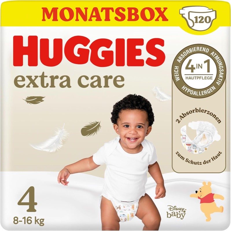 Huggies Extra Care Größe 4, 120 Stück