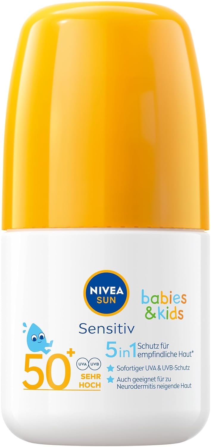 NIVEA SUN Babies & Kids Sensitiv 5in1 Sonnencreme Roll-On LSF 50+, 50 ml