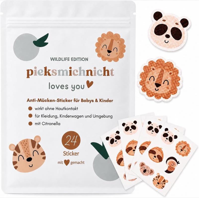 pieksmichnicht pieksmichnicht Anti-Mücken-Aufkleber, 24 Stück