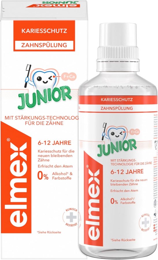 ELMEX elmex Junior Zahnspülung, 6–12 Jahre, 400 ml