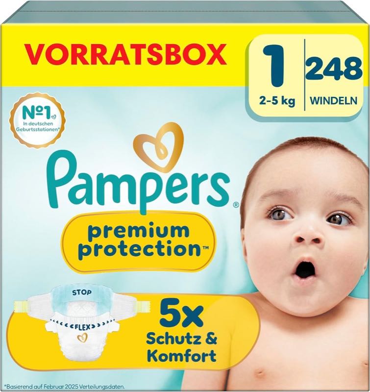 Pampers Pampers Premium Protection Größe 1, 248 Stück
