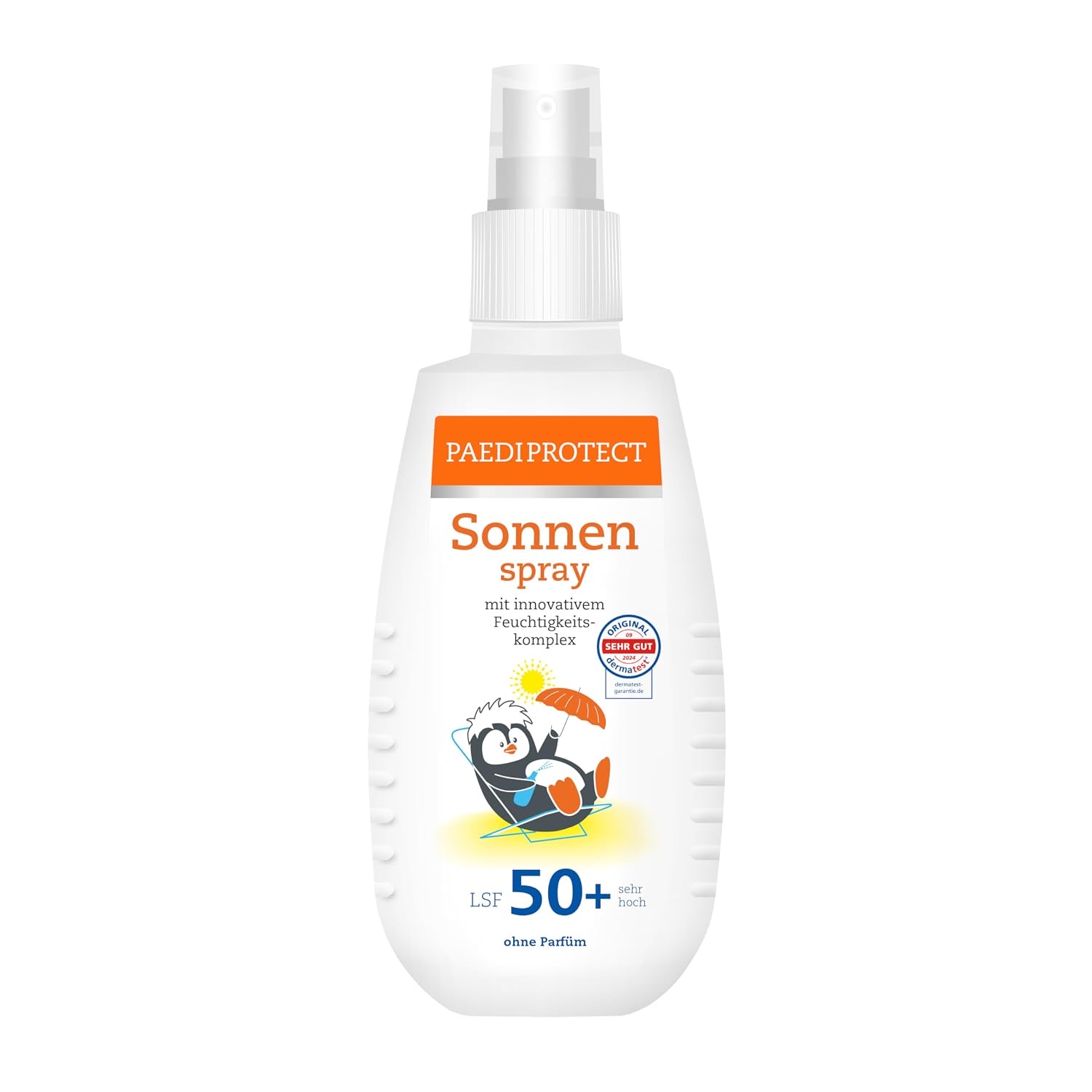 PaediProtect PAEDIPROTECT Sonnenspray Kinder Baby LSF 50+ 150 ml, Sonnencreme parfümfrei & wasserfestes Spray, Gesicht Körper, Sonnenschutzspray vor UVA/UVB-Strahlung, Sonnencreme Spray, vegan