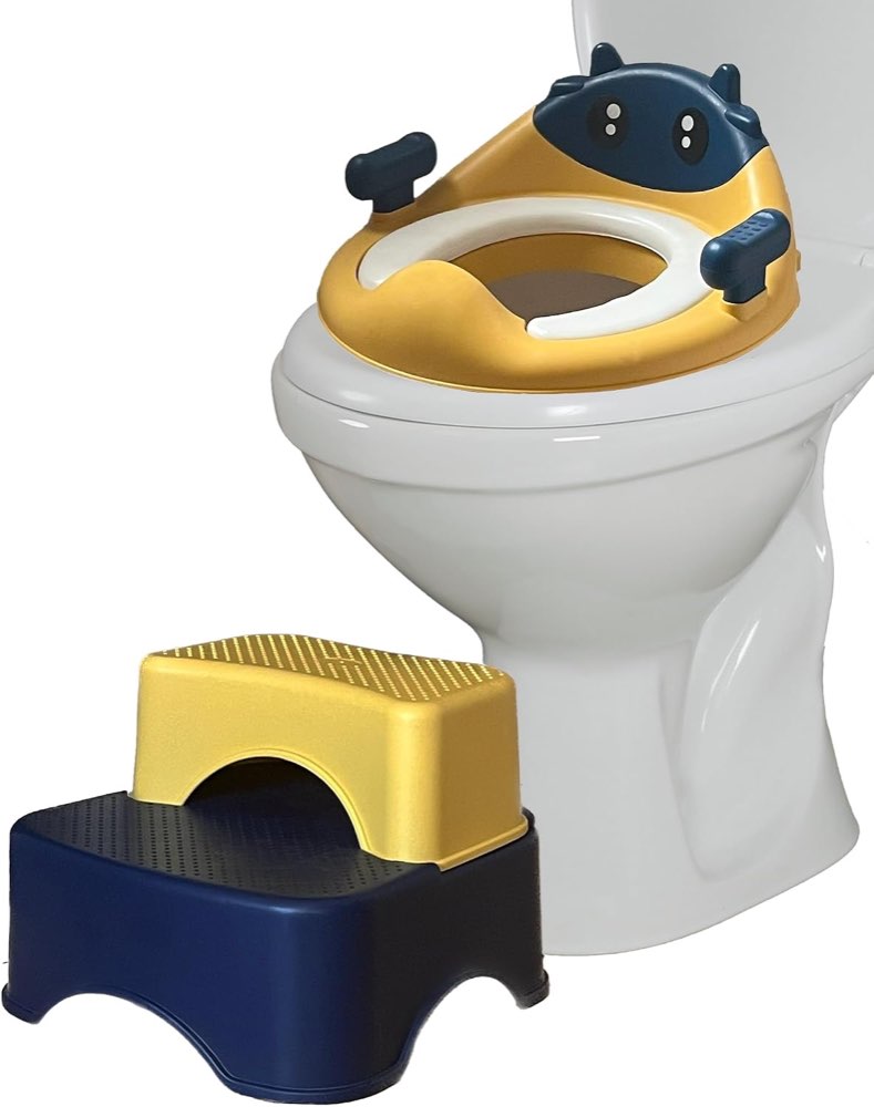 Toilettensitz für Kinder mit Stepper (Gelb)