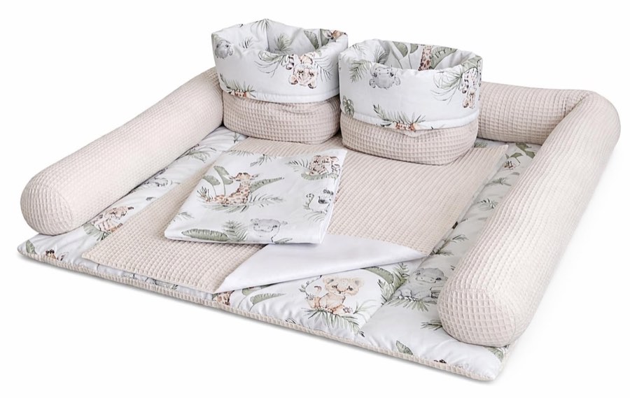 SleepeSheep Wickelauflagen-Set, 6-teilig, 75 x 72 cm, Beige