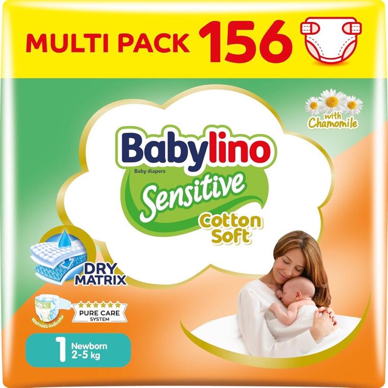Babylino Sensitive Größe 1, 156 Stück