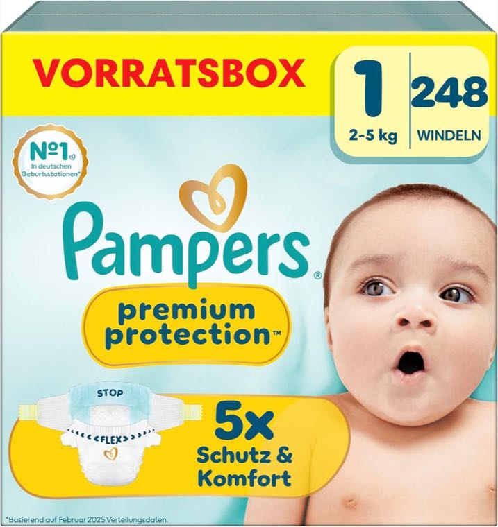 Pampers Pampers Premium Protection Größe 1, 248 Stück